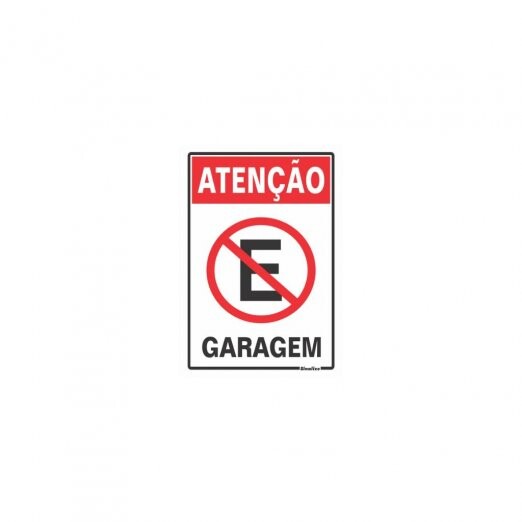 Placa Ateno Garagem 20 X 30 Sinalize