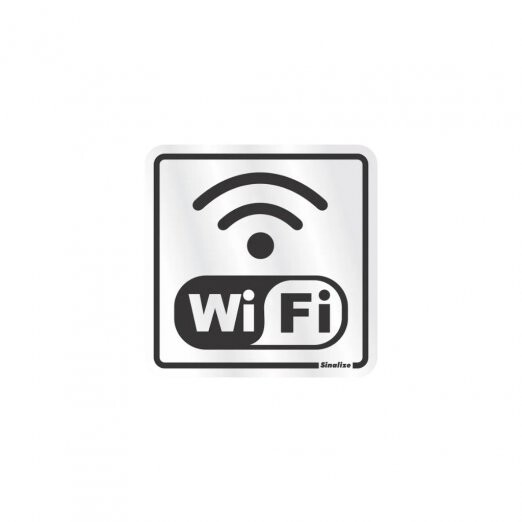 Placa Em Alumnio Internet Wifi 15 X 15 Sinalize