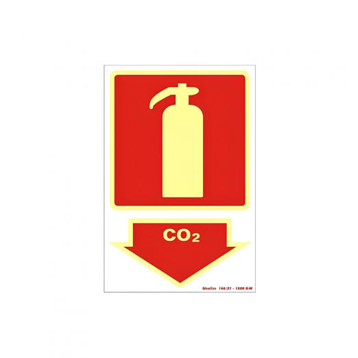 Placa Extintor CO2 20 x 30 Cm Sinalize