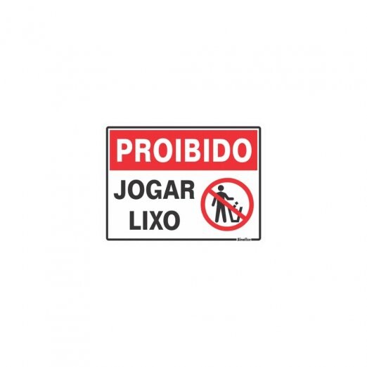 Placa Proibido Jogar Lixo 15 X 20 Sinalize