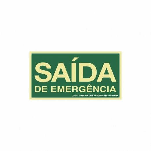 Placa Sada De Emergncia 15 X 30 Sinalize