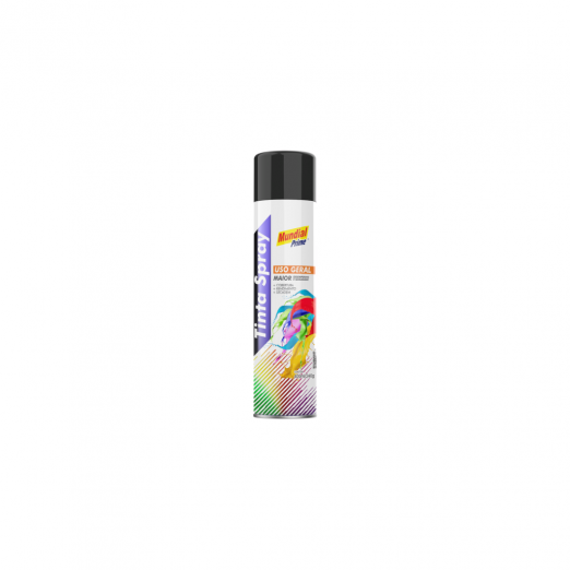 Tinta Spray Preto Brilhante 400ml Mundial
